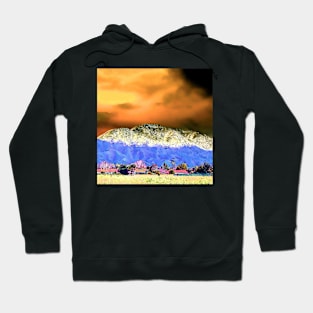 Landscape Sunrise Over Snow Covered Mountains Hoodie